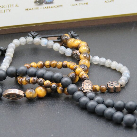 KARMA AND LUCK - Men's 24" Hamsa Buddha Necklace - Handmade in Bali - Picture 2 of 5